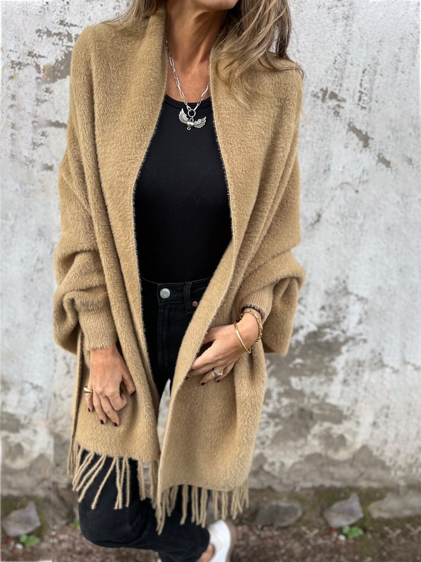 Zara™ - Stylish Autumn Coat with Scarf
