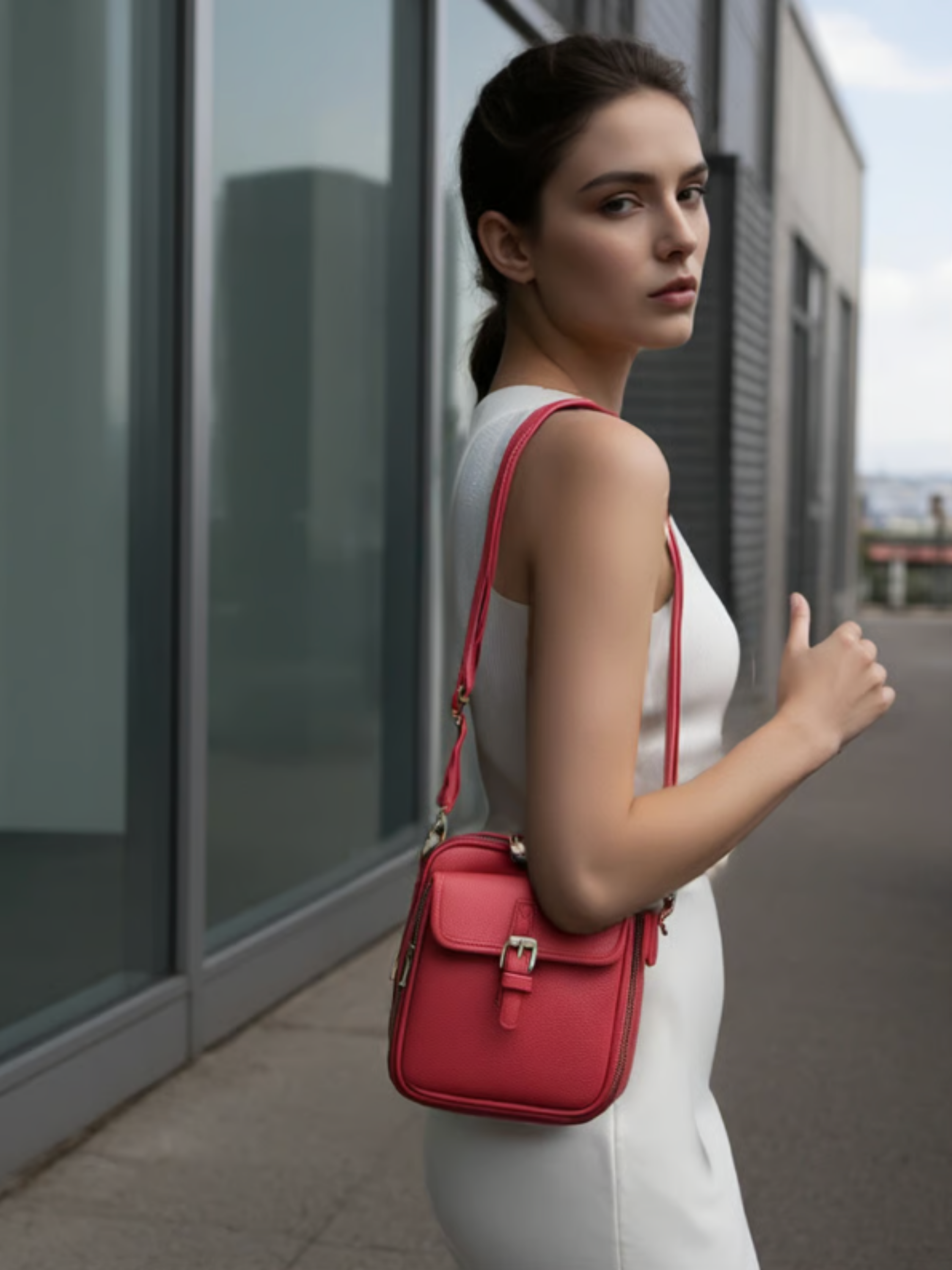 THE MAELYS | RFID-PROTECTED CLASSIC LEATHER CROSSBODY