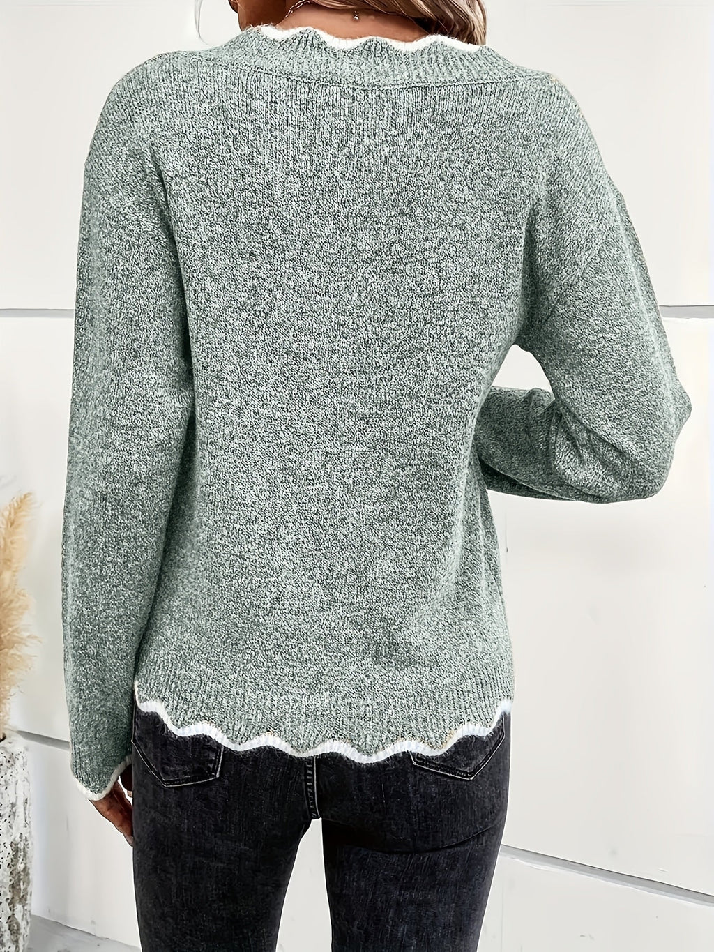 Coleen - Long Sleeve Knitted Sweater