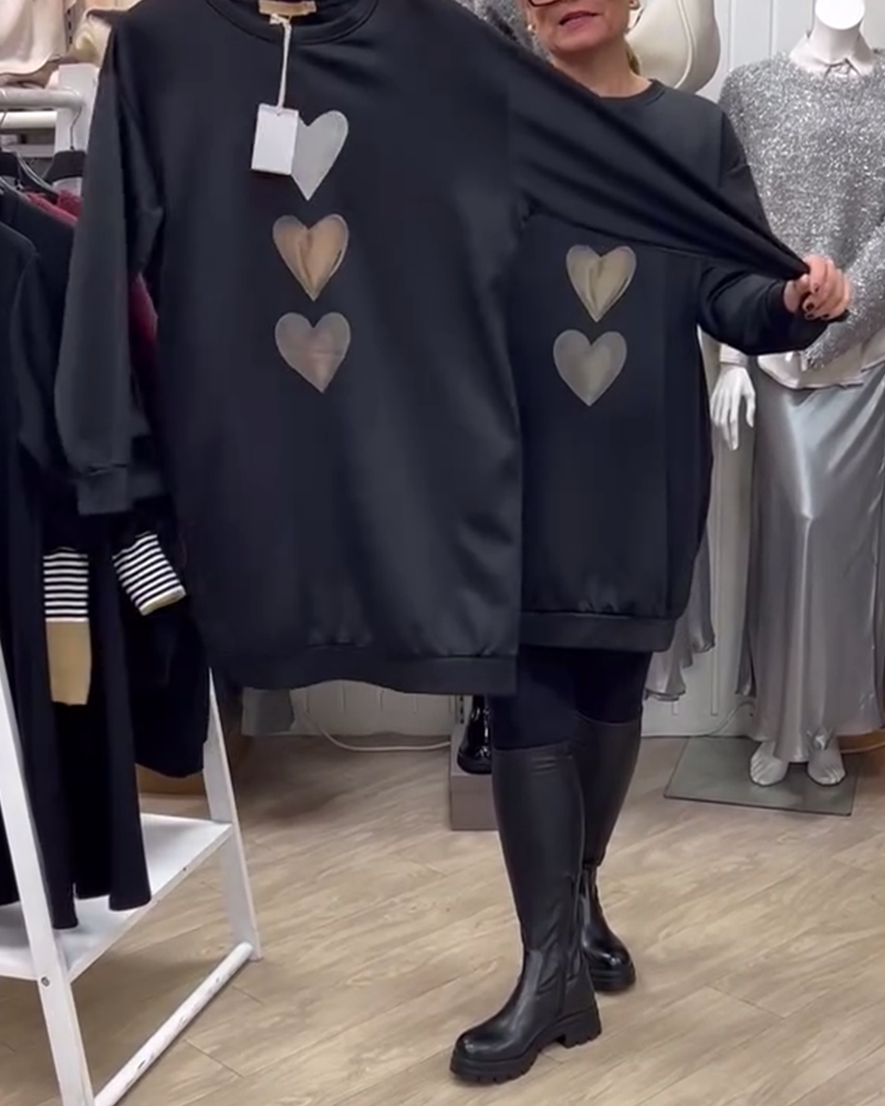 Leonora™ | Heart Print Pullover