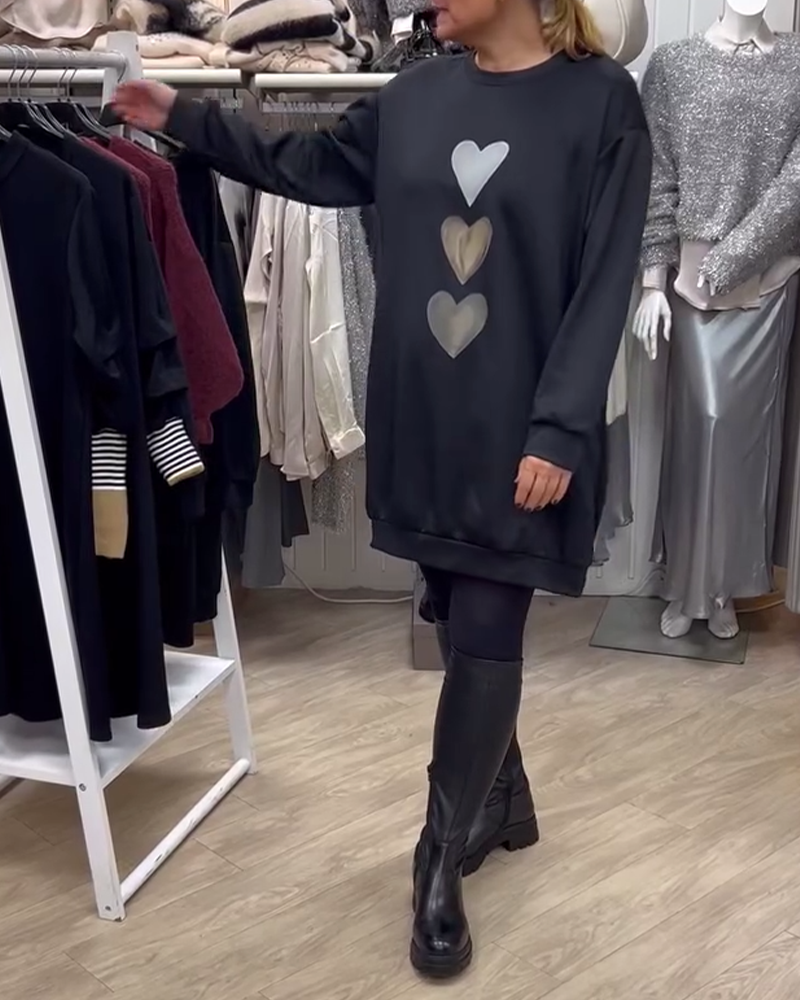 Leonora™ | Heart Print Pullover