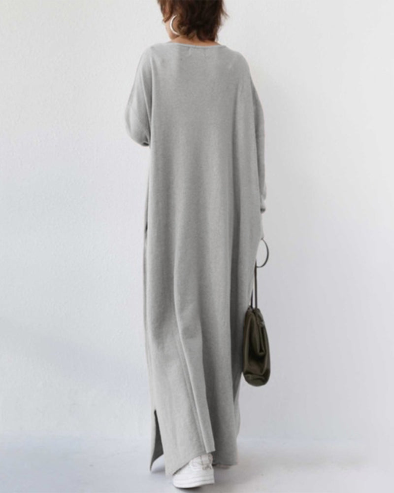 Eudora - Elegant and Casual V-Neck Dress
