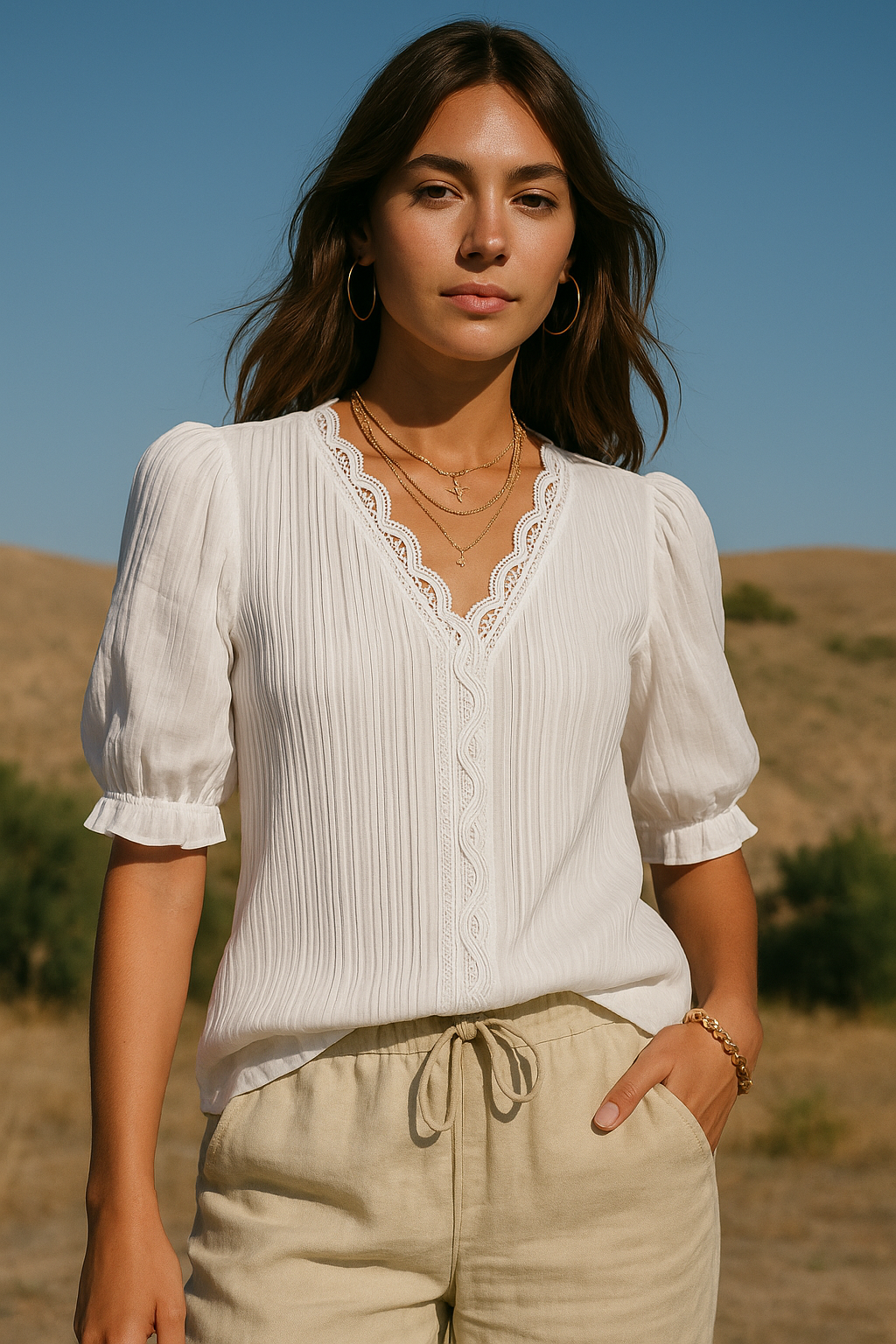 Bea | Charming blouse with elegant details