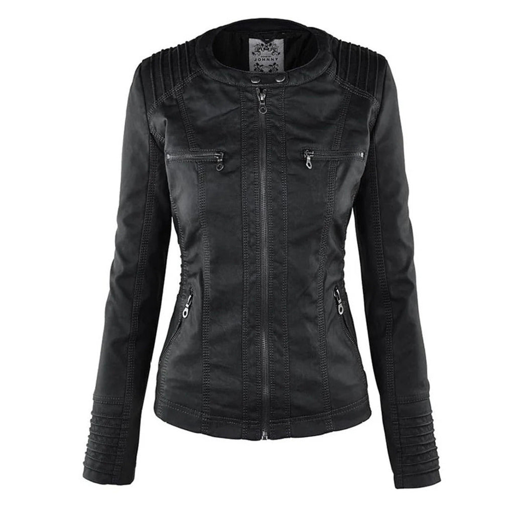 Lisa | Weatherproof Women's Leather Jacket with Hood