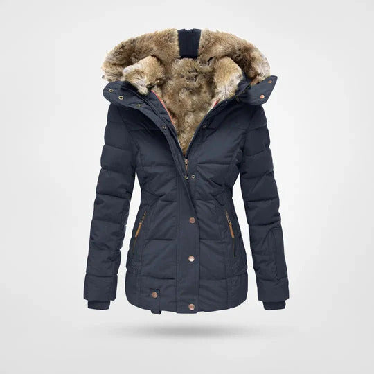 Elvira™ – Winter Jacket with Fur Collar and Slim Fit
