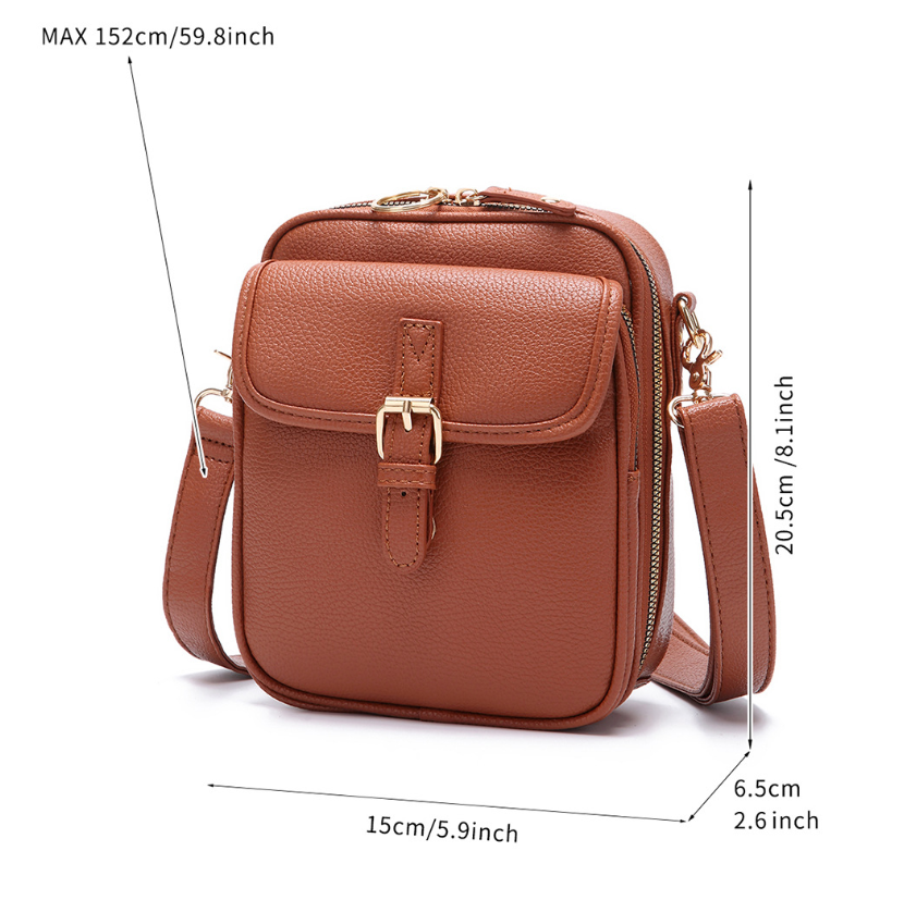 THE MAELYS | RFID-PROTECTED CLASSIC LEATHER CROSSBODY