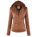 Lisa | Weatherproof Women's Leather Jacket with Hood