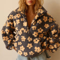 Sofia - Fleece Pullover with Floral Print and Long Sleeves