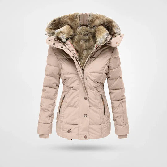 Elvira™ – Winter Jacket with Fur Collar and Slim Fit