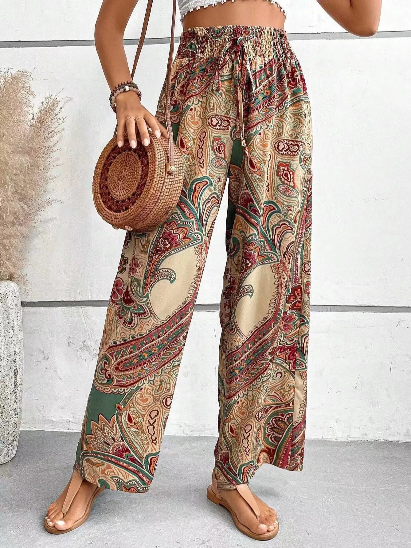 Analyn | Bohemian Wide-Leg Pants