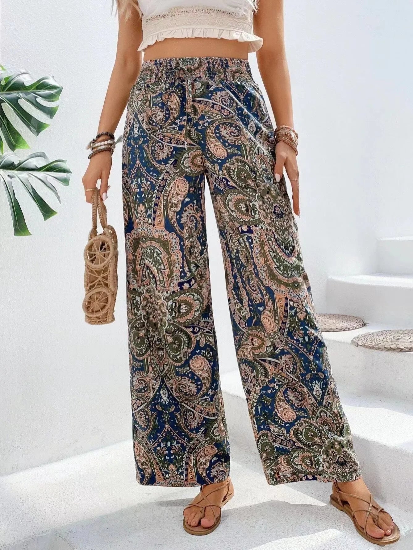 Analyn | Bohemian Wide-Leg Pants