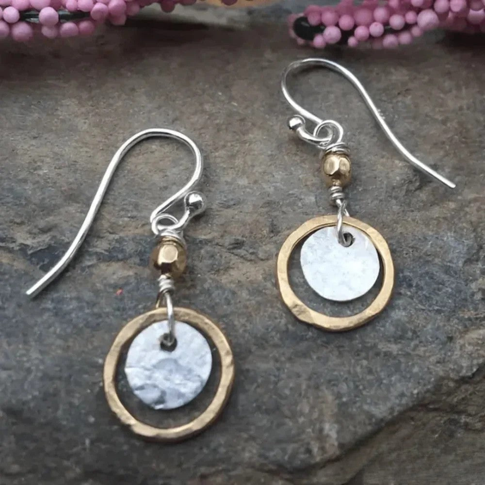 Antique Gold and Silver Hoop Rings