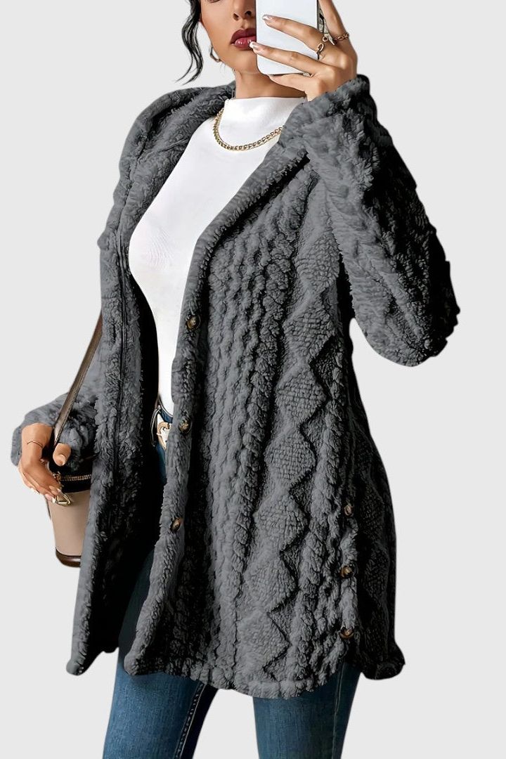 Gladys - Comfortable Mid-length Cardigan